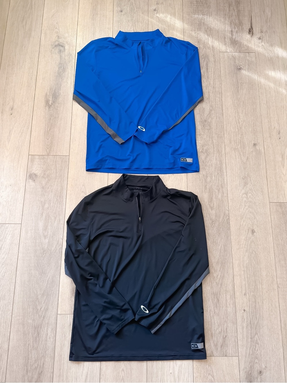OAKLEY MENS TEAM ISSUE PODIUM QUARTER ZIP PULLOVER BUNDLE ROYAL BLACK SIZE LARGE